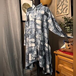 Step in Style Denim Print Dress